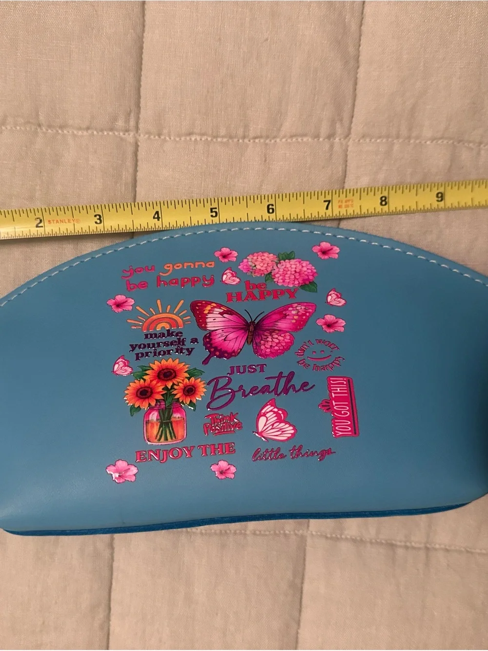 🦄 Portland Leather Eclipse Makeup Bag Aqua